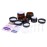 Kare & Kind Refillable Cosmetics Jars Kit - 4x Cosmetics Jars (Amber Glass), 4x Lids, 4x Inner Covers, 39x Labels + 4x Mini Spatula for Easy Filling - For Creams, Essential Oils, Powders, etc.