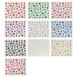 Allydrew Glitter Stars Decorative Nail Stickers Glitter Stars Decorative Nail Stickers (10 Sheets)