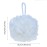 LISSOMPLUME Mesh Pouf Bath Sponge Exfoliating Shower Ball Pom Cleaning Accessory White Color