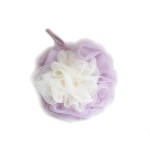 LISSOMPLUME Bath Shower Sponge Loofah Mesh Pouf Brush Ball Exfoliating Accessory Purple Color