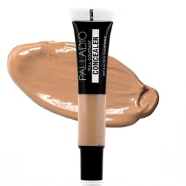 Palladio Full Coverage Concealer, Under Eyes Disguise, Creamy Face and Eye Concealer, Evens Skin Tone, Conceals Blemishes, Dark Circles and Fine Lines, Use with Concealer Brush, Macchiato