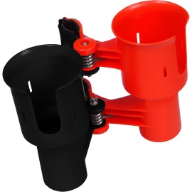 ROBOCUP, (Red & Black), Best Cup Holder for Drinks, Fishing Rod/Pole, Boat, Beach Chair, Golf Cart, Wheelchair, Walker, Drum Sticks, Microphone Stand