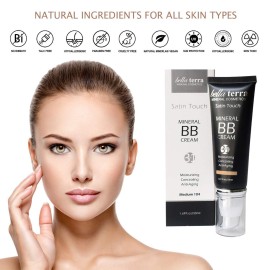 Bellaterra Cosmetics Mineral BB Cream - Tinted Moisturizer & Foundation, Hypoallergenic, Buildable Coverage, Oil-Free, Non-Comedogenic, Vegan, 1.69oz, Medium Tan 105 Bellaterra Cosmetics Mineral BB Cream - Tinted Moisturizer & Foundation, Hypoallergenic, Buildable Coverage, Oil-Free, Non-Comedogenic, Vegan, 1.69oz, Medium Tan 105