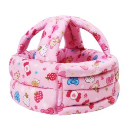 FLYPARTY Adjustable Infant Baby Toddler Protective Hat Helmet Safety Cap (Red Sweets)