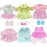 Pack of 6 Alive Lovely Baby Dress Clothes Accessories Gown Outfits Fits for 12inch Doll Bitty Baby Doll