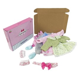 Pack of 6 Alive Lovely Baby Dress Clothes Accessories Gown Outfits Fits for 12inch Doll Bitty Baby Doll