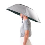 Luwint 36\'\' Diameter Elastic Fishing Gardening Folding Umbrella Hat Headwear (Upgraded Silver)