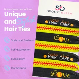 Girls Hair Accessories, Softball Hair Ties, Gift for Softball Players and Teams Girls Hair Accessories, Softball Hair Ties, Gift for Softball Players and Teams