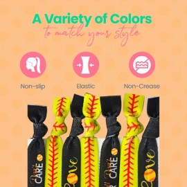 Girls Hair Accessories, Softball Hair Ties, Gift for Softball Players and Teams Girls Hair Accessories, Softball Hair Ties, Gift for Softball Players and Teams