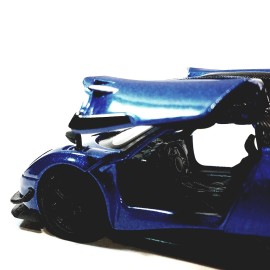 KiNSMART 2016 Pagani Huayra BC Blue 5 1:38 Scale Die Cast Metal Model Toy Car w/Pullback Action
