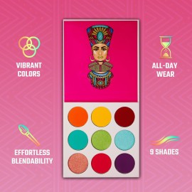 Juvia\'s Place Palette The Zulu - Turquoise, Red, Purple, Shades of 9, Colorful, Vivid, Vibrant Palette, Pigmented Makeup Palette Color & Shine Juvia\'s Place Palette The Zulu - Turquoise, Red, Purple, Shades of 9, Colorful, Vivid, Vibrant Palette, Pigmented Makeup Palette Color & Shine