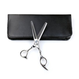 Purple Dragon Professional 6.0 inch Double teeth Barber Hair Thinning Scissor/Shear Set- Perfect for Hair Stylist or Home Use Purple Dragon Professional 6.0 inch Double teeth Barber Hair Thinning Scissor/Shear Set- Perfect for Hair Stylist or Home Use