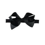 RuffleButts Girls Black Bow Headband - One Size