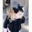 RuffleButts Girls Black Bow Headband - One Size