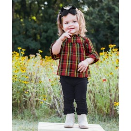 RuffleButts Girls Black Bow Headband - One Size