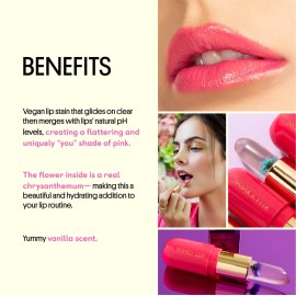 Winky Lux Flower Balm, pH Lip Balm, Color Changing Lipstick and Tinted Lip Balm Stain, Vegan & Cruelty Free Hydrate & Plump, Sheer Pink Lipstick, Purple Flower Winky Lux Flower Balm, pH Lip Balm, Color Changing Lipstick and Tinted Lip Balm Stain, Vegan & Cruelty Free Hydrate & Plump, Sheer Pink Lipstick, Purple Flower