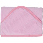 Hooded Baby Towel - 100% Rayon from Bamboo, Solid Color Soft Bath Towel with for Babie, Toddler, Infant - Ultra Absorbent - Pink - Small