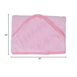 Hooded Baby Towel - 100% Rayon from Bamboo, Solid Color Soft Bath Towel with for Babie, Toddler, Infant - Ultra Absorbent - Pink - Small