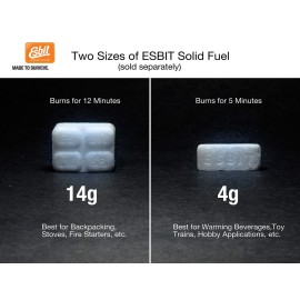 Esbit 4g Solid Fuel Tablets for Backpacking & Camping Stoves & Grills, 1300-Degree Smokeless Emergency Fire Starter Squares, 60 Pack Esbit 4g Solid Fuel Tablets for Backpacking & Camping Stoves & Grills, 1300-Degree Smokeless Emergency Fire Starter Squares, 60 Pack