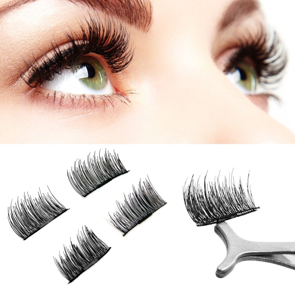 GoldRose 1 Pair/4pcs 3D MAGNETIC False Eyelashes (Style B)