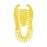 Flexible Interlocking Banana Clip Clincher Interlocking Two Sides Hair Comb - Yellow