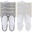 Yeios 20 Pairs Disposable Slippers for Guests Hotel Slippers Spa Slippers Non-slip Washable House Slipper Bulk for Adult for Men and Women White