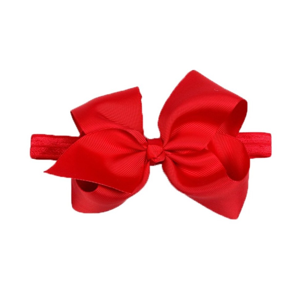 DDazzling Baby Large Hair Bow Headband Hair Accessories Photo Props (Red)