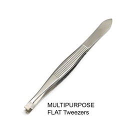 Luxxii (3 Pack) Flat Tweezers - Stainless Steel Flat Tweezers Hair Plucker for Hair and Eyebrows Personal Care (C_FLAT) Luxxii (3 Pack) Flat Tweezers - Stainless Steel Flat Tweezers Hair Plucker for Hair and Eyebrows Personal Care (C_FLAT)
