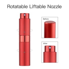 LISAPACK 8ML Atomizer Perfume Spray Bottle for Travel, Empty Refillable Cologne Dispenser, Portable Sprayer (Red) LISAPACK 8ML Atomizer Perfume Spray Bottle for Travel, Empty Refillable Cologne Dispenser, Portable Sprayer (Red)