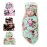 DRESHOW BQUBO Newborn Floral Receiving Blankets Newborn Baby Swaddling Hats Sleepsack Toddler Warm Shower Gift 3 Pack