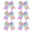 8 Inch Jumbo Cheerleader Bows with Bling Fling Rhinestones Ponytail Holder Cheerleading Bows Hair Tie College (Light Rainbow)