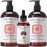 Laritelle Organic Hair Growth Set Shampoo 17 oz + Conditioner 16 oz + Hair Loss Treatment 4 oz Ayurvedic Herbs, Lavender, Ginger, Rosemary NO GMO, Sulfates, Gluten, Alcohol, Parabens, Phthalates