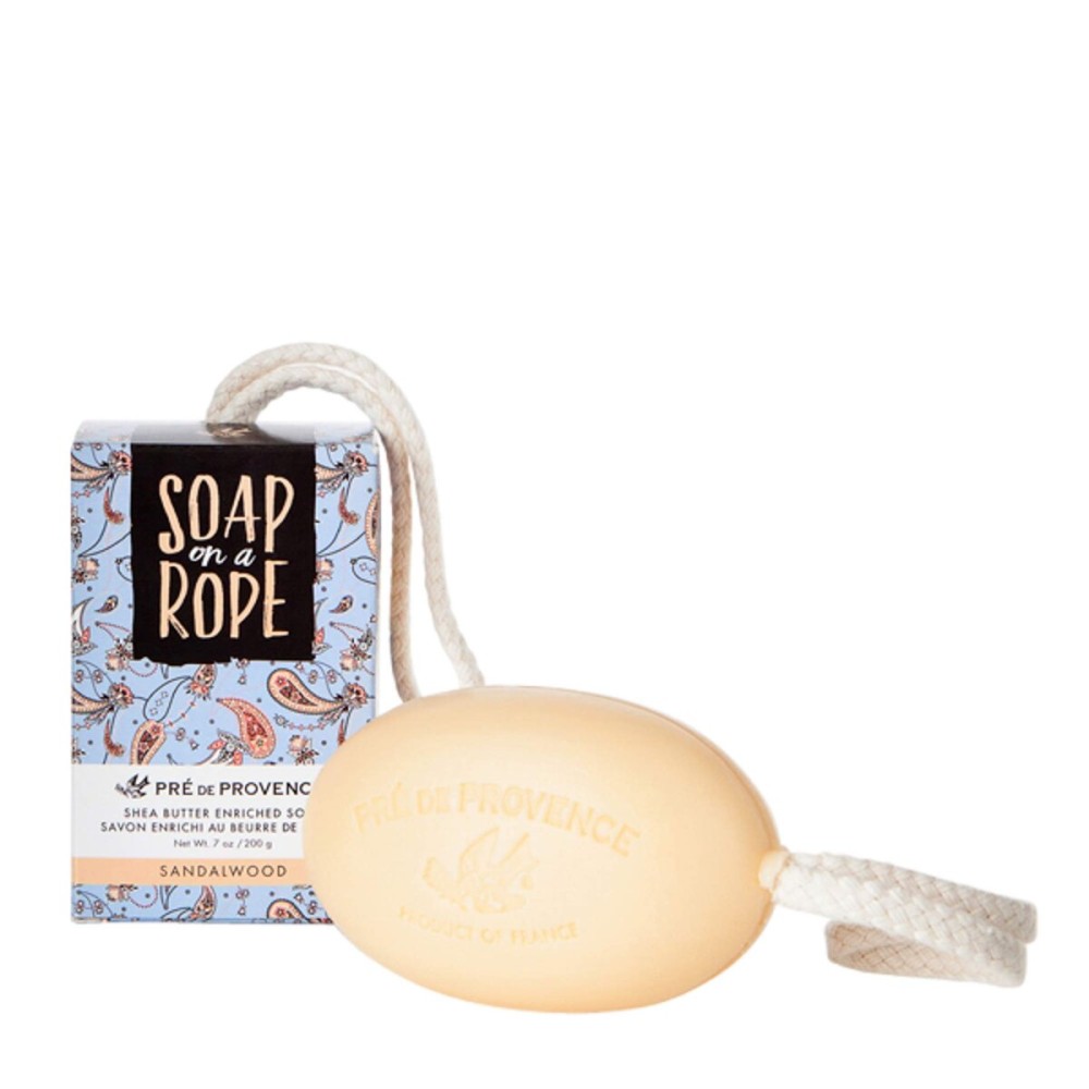 Pre de Provence Soap On a Rope, Sandalwood, 200 Gram Pre de Provence Soap On a Rope, Sandalwood, 200 Gram