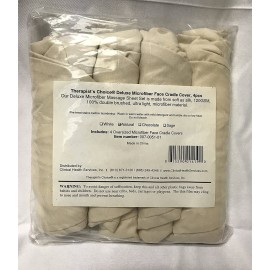 Therapist\'s Choice Premium Deluxe Microfiber Massage Table Face Cradle Covers, 4pcs per Package (Natural)