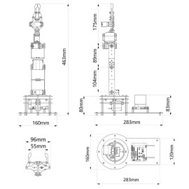 Robotic Arm Kit 6DOF Programming Robot Arm with 5 Servo, Handle, Mechanical Claw and More, PC Software APP Control with Tutorial