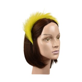 DaCee Designs Accessories Feathered Headband for Women and Girls- Yellow