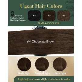 Ugeat Chocolate Brown Clip in Extensions Real Human Hair Dark Brown Clip on Hair Extensions for Women Add Volume 14 Inch Human Hair Extension Double Weft 7pcs 105g Ugeat Chocolate Brown Clip in Extensions Real Human Hair Dark Brown Clip on Hair Extensions for Women Add Volume 14 Inch Human Hair Extension Double Weft 7pcs 105g