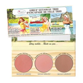 theBalm Girls\' Getaway Trio - Highlighting Powder Cheek Palette, Face Sculpting Kit, Fade Resistant Blushes/Bronzers, Balm (Springs, Beach and Desert), 0.116 ounce each