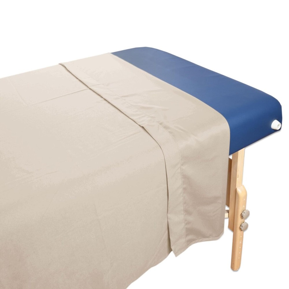 Tranquility Microfiber Massage Table Flat Sheets by Body Linen - Lightweight, Long-Lasting Microfiber Flat Sheets for Massage Table and Spa. Wrinkle Free, Stain-Resistant, Soft and No Pilling-Natural