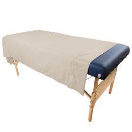 Tranquility Microfiber Massage Table Flat Sheets by Body Linen - Lightweight, Long-Lasting Microfiber Flat Sheets for Massage Table and Spa. Wrinkle Free, Stain-Resistant, Soft and No Pilling-Natural