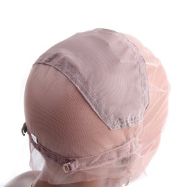 Bella Hair Full Lace Wig Cap with Adjustable Straps for Making Wigs, Medium Brown Swiss Lace with Stretch Panel at Crown (Small Size Cap) Bella Hair Full Lace Wig Cap with Adjustable Straps for Making Wigs, Medium Brown Swiss Lace with Stretch Panel at Crown (Small Size Cap)