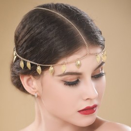 Jovono Boho Hair Chain Gold Leaf Head Chain Headpiece Tassel Greek Costume Hair Accessories for Women and Girls Jovono Boho Hair Chain Gold Leaf Head Chain Headpiece Tassel Greek Costume Hair Accessories for Women and Girls