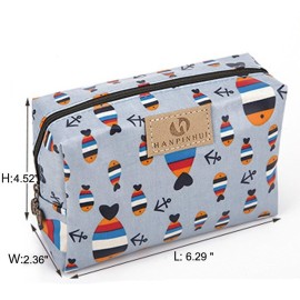 Cute Travel Makeup Pouch Cartoon Printed Toiletry Cosmetic Bag for Girls, Women (Lemon)