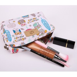 Cute Travel Makeup Pouch Cartoon Printed Toiletry Cosmetic Bag for Girls, Women (Lemon)