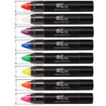 UV Glow - Neon UV Paint Stick/Face & Body Crayon - Genuine and original UV Glow product - glows brightly under Blacklights! (Set of 8)
