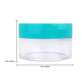 Beauticom 20 gram/20ml Empty Clear Small Round Travel Container Jar Pots with Lids for Make Up Powder, Eyeshadow Pigments, Lotion, Creams, Lip Balm, Lip Gloss, Samples (12 Pieces, Teal) Beauticom 20 gram/20ml Empty Clear Small Round Travel Container Jar Pots with Lids for Make Up Powder, Eyeshadow Pigments, Lotion, Creams, Lip Balm, Lip Gloss, Samples (12 Pieces, Teal)