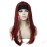 Aimole Long Braided Wigs Crochet Hair Fully Hand Tied Twist Braided With Headband Half Wig(137-Red)