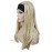 Aimole Long Braided Wigs Crochet Hair Fully Hand Tied Twist Braided With Headband Half Wig(613-Pale Blonde)