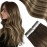 Moresoo Ombre Tape in Hair Extensions Human Hair Balayage Brown to Caramel Blonde with Brown Tape in Real Hair Ombre Human Hair Extensions Glue in Remy Hair 20 Inch 4/27/4 20pcs 50g