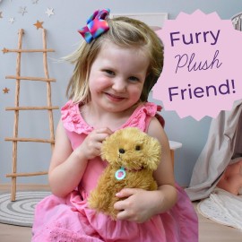 Sophia\'s 18 Doll 8 pc. Golden Brown Plush Puppy Dog, Carrier, and Accessories Set